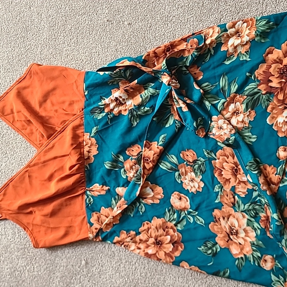 Cami Floral Dress with side wrap